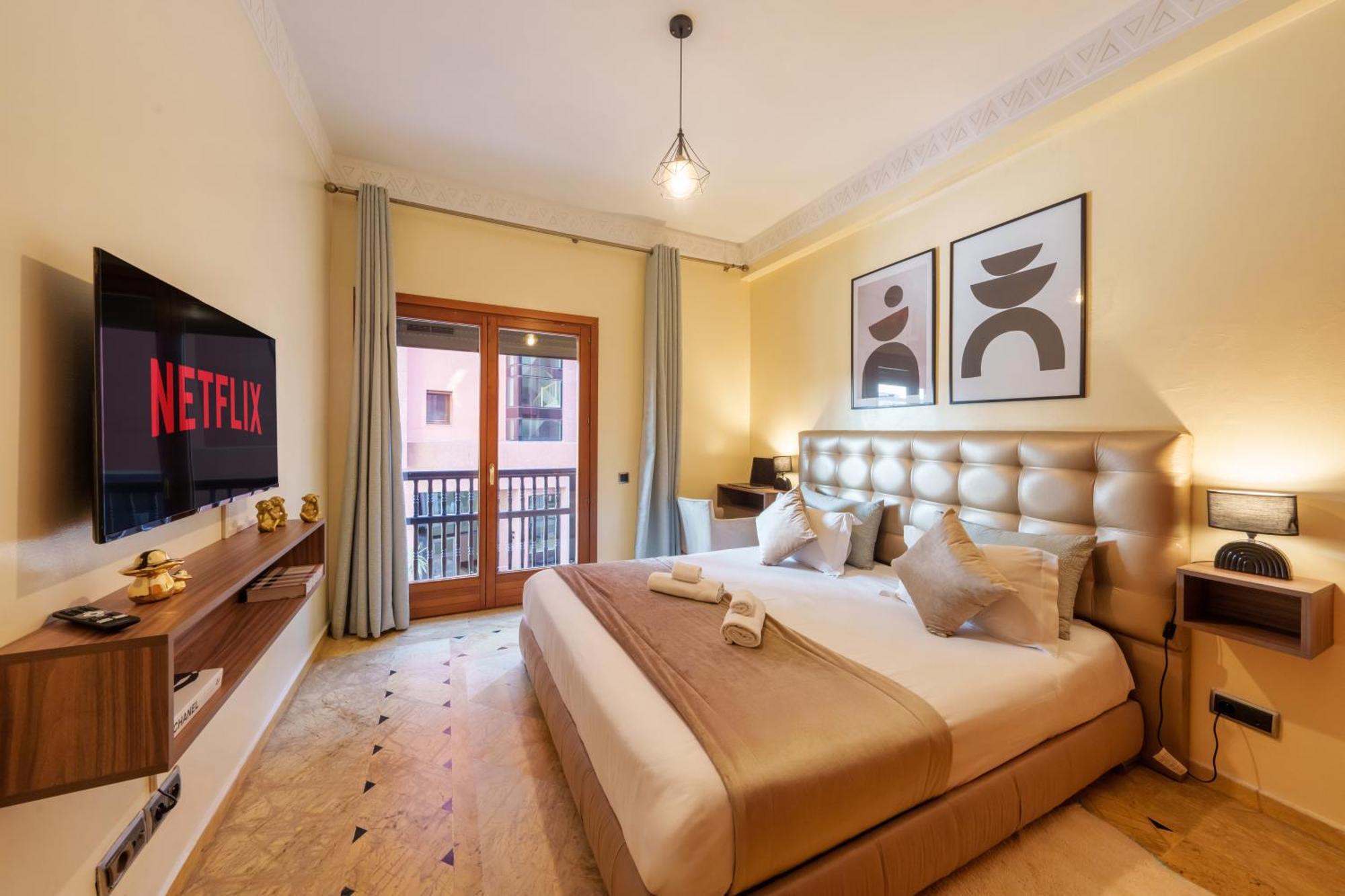 Appartement Haut Standing Gueliz Plaza Avec Vue Marrakesh Eksteriør bilde