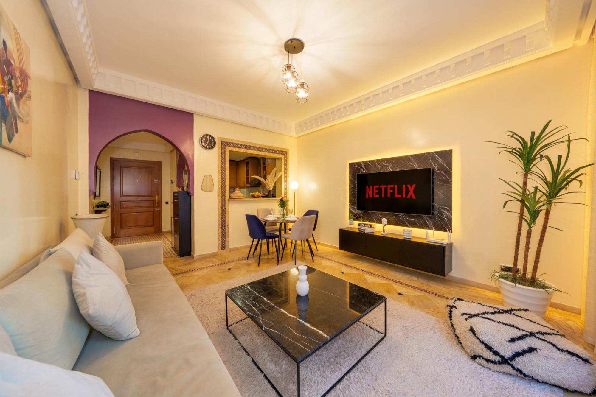 Appartement Haut Standing Gueliz Plaza Avec Vue Marrakesh Eksteriør bilde