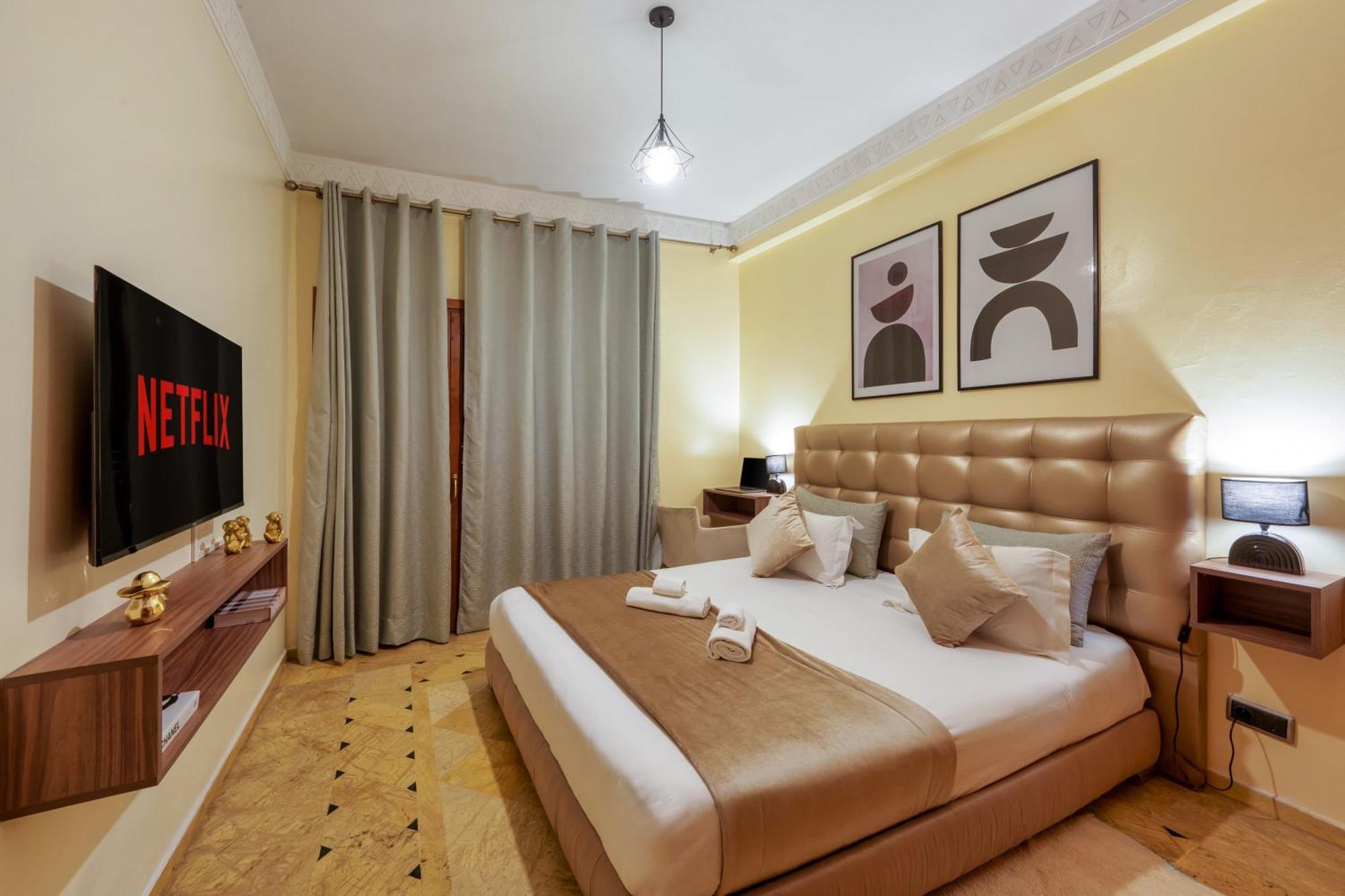 Appartement Haut Standing Gueliz Plaza Avec Vue Marrakesh Eksteriør bilde